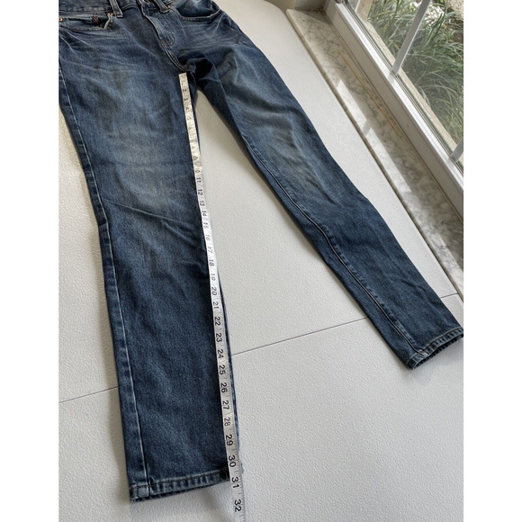 Pacsun Jeans Mens 28x30 Slim Taper Leg Stretch Blue Denim Casual Travel Outdoor - Picture 10 of 12